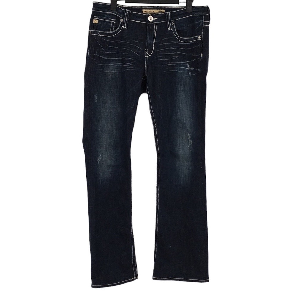 Big Star Hazel Curvy Fit Bootcut Jeans Womens 29R Dark Wash Cotton Denim